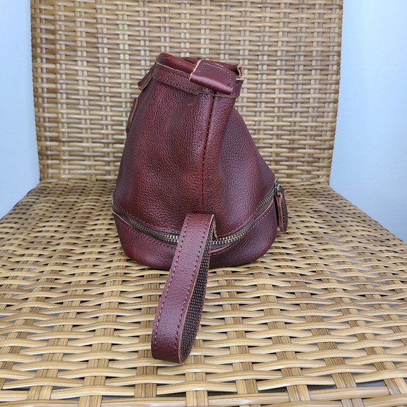 Bob Timberlake Toiletry Travel Shaving Kit Bag Brown Leather Vintage - Picture 4 of 16